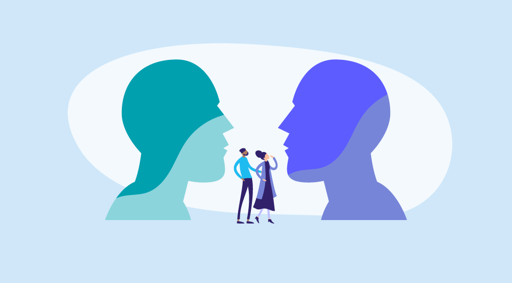 Conceptual illustration representing claude vs chatgpt.