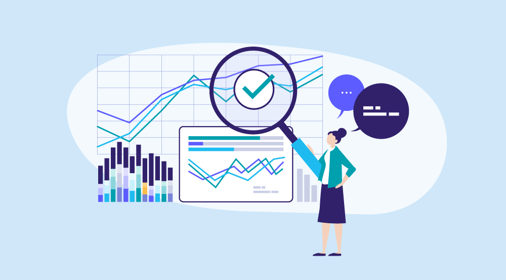Conceptual illustration representing HR data management.