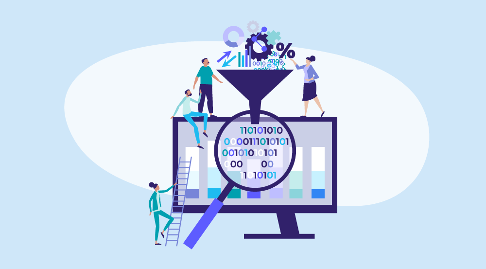 Conceptual illustration representing HR data sets.