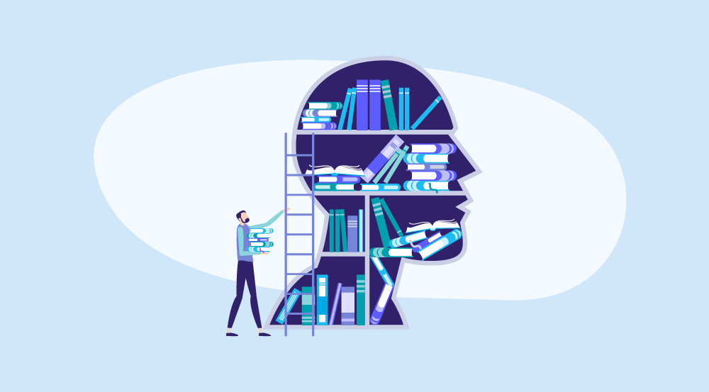 Conceptual illustration representing HR knowledge management.