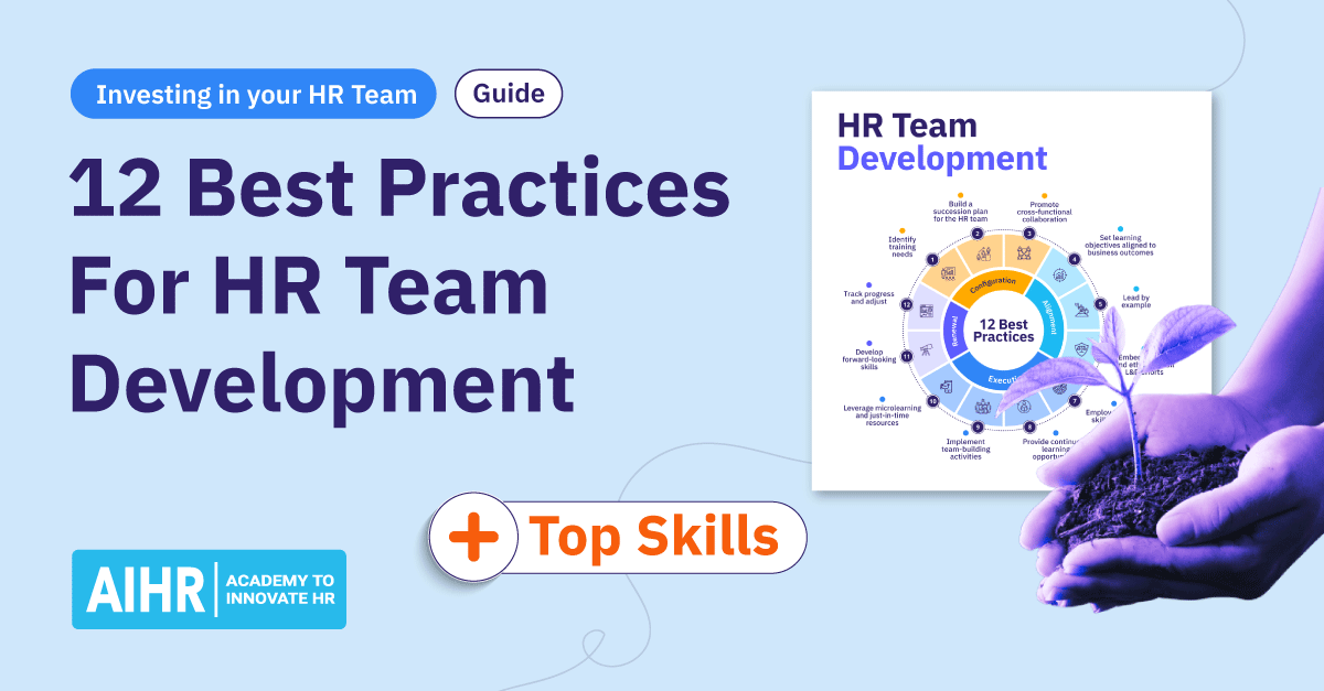 12 best practices for HR team development.