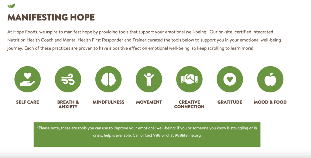 Manifesting hope at Hope Foods.