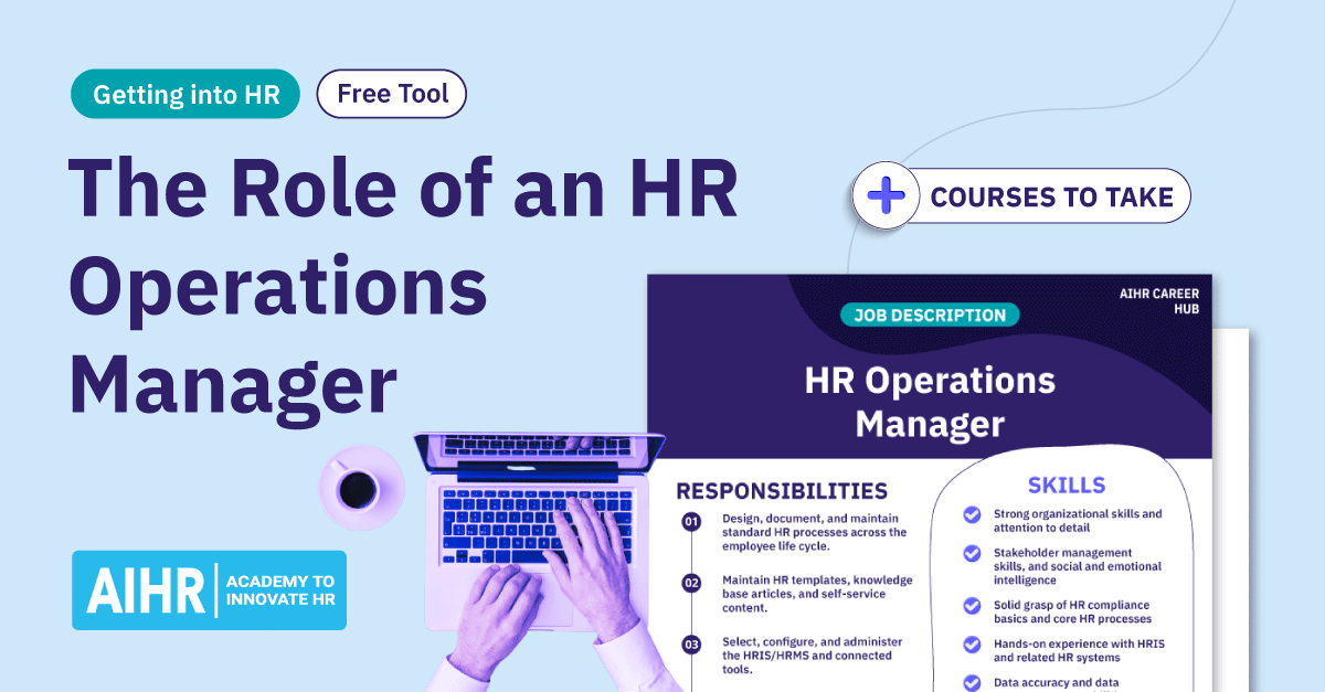 Preview of HR operations manager job description.