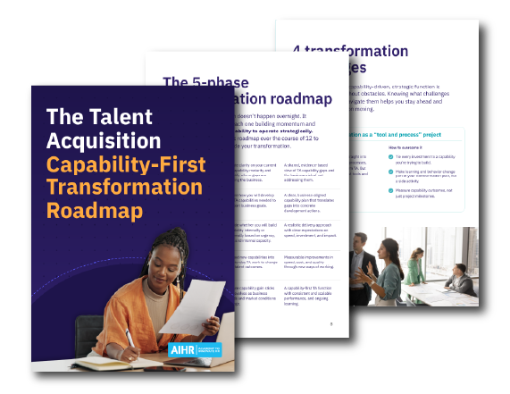 AIHR's Talent Acquisition Capability Roadmap guide preview.