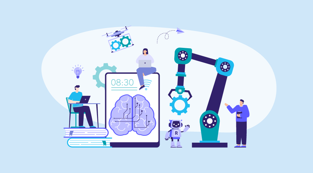 Conceptual representation of AI in HR certification programs.