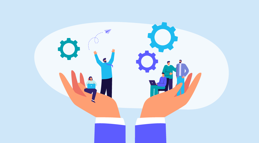 Conceptual illustration representing good company culture examples.